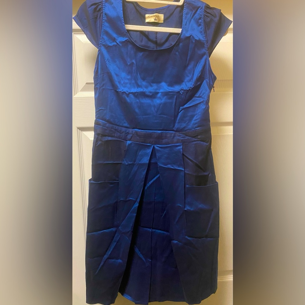 COTELAC ROYAL BLUE DRESS with POCKETS
